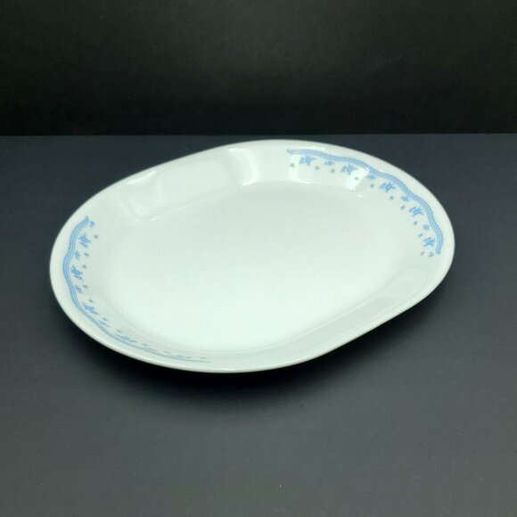 Corelle Morning Blue Platter Corning Blue Floral Oval Serving Plate - Picture 4 of 6